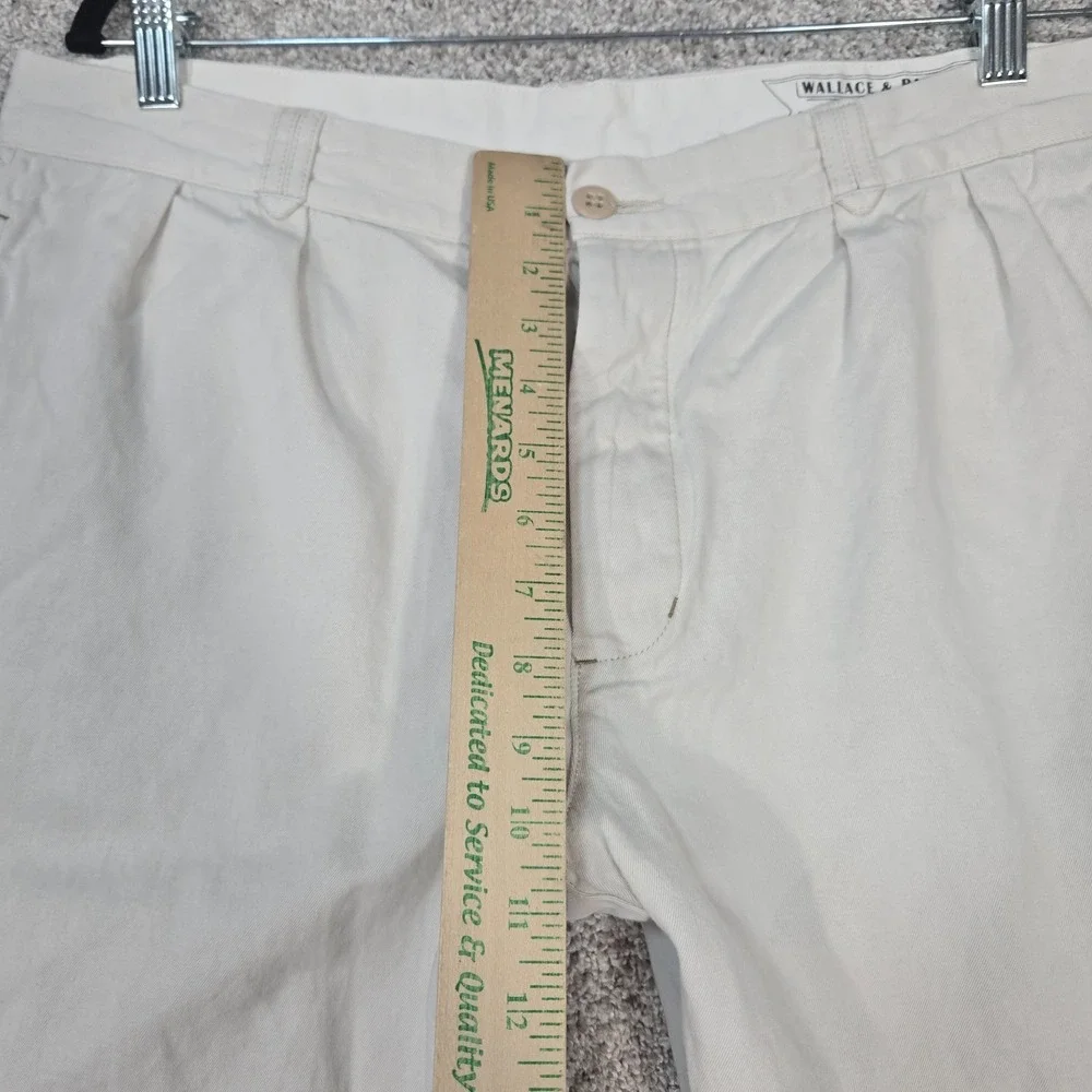 J Crew Wallace & Barnes Double pleated Chino Pant Linen blend 34x32 button fly